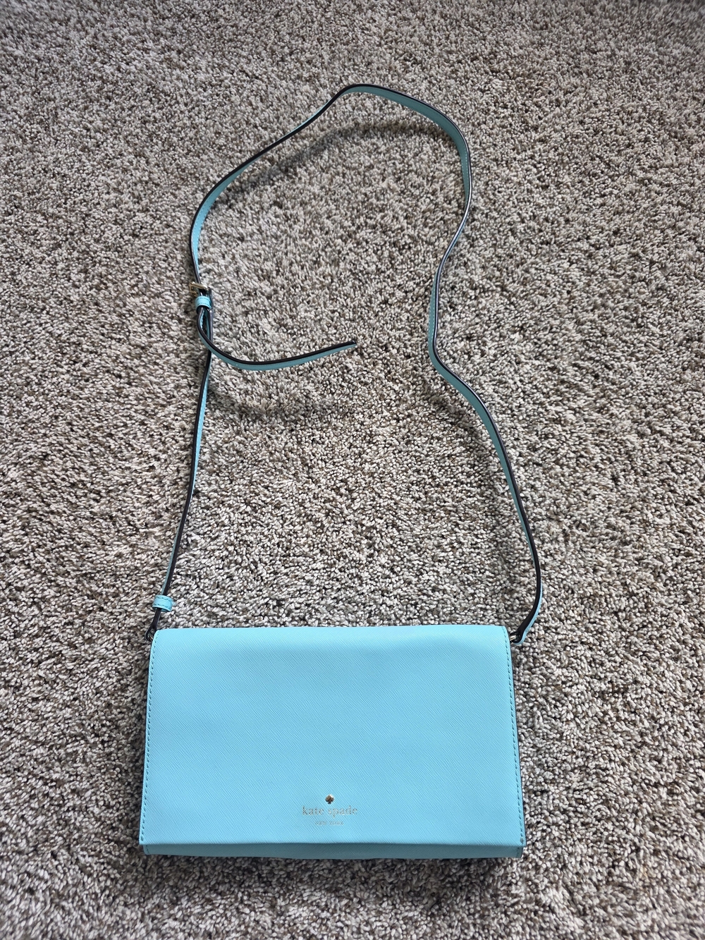 Kate Spade Bright Blue Leather Crossbody Bag